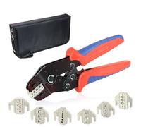 Pinze a cricchetto SNX con ganasce intercambiabili for terminali XH2.54/DuPont2.54/2.8/4.8/6.3/non isolati/a ghiera(SNX-48BSW 6JAW kit)