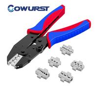 Pinze a crimpare di fascia alta con ganascia europea a cambio rapido Terminali isolati fotovoltaici Kit di pinze a crimpare terminali nudi