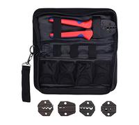 Pinze a crimpare professionali Set 5 pezzi Utensile a crimpare a cricchetto in acciaio al carbonio per cavi elettrici, puntali e tubi termorestringenti con custodia