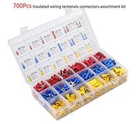Pinze a crimpatura Pinze utensili a crimpare con terminali di cablaggio isolati da 700pcs Connettori Kit assortimento Assortimento Set di morsetto ad alta precisione Per il fai da te e la riparazione