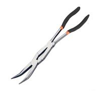 Pinze a doppio becco lungo 33 cm con punte piegate a 45° e 90°, estrattore per cavi resistenti per la rimozione delle scintille, strumento manuale per auto a portata estesa (45°)