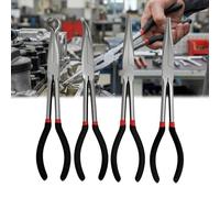 Pinze a Punta Lunga: Set Pinze a Becchi Lunghi da 280 mm Includono Pinze Dritte, 45 Gradi, 90 Gradi e Tipo O per Piegare Fili, Modellare, Creare Gioielli, 4 Pezzi