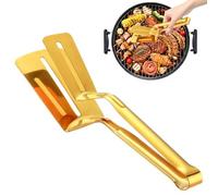 Pinze a spatola per girare il pesce con morsetto fritto manico ergonomico | Pinze da bistecca per cucinare vari ingredienti come filetti di bistecca fritta, hamburger, filetti di pesce fritto alla