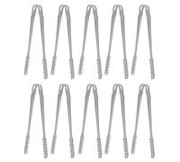 Pinze alimentari in acciaio inossidabile 10pcs resistenti pinze di ghiaccio forte per barry bar bar ristorante per le pinze professionali di servizi arrugginiti a prova di (15 cm)