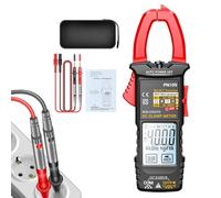 Pinze amperometriche,multimetro 4000 perline con pinza amperometrica | Tester digitale portatile con retroilluminazione LCD per corrente automatica tensione circuito condensatore automobilistico cavo