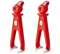 Pinze antiscivolo per piastre riscaldanti, confezione da 2 con cuscinetti in silicone - Pinze per ciotole e piastre per cucina, facili da usare con una sola mano, resistenti al calore