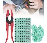 Pinze applicatrici per orecchie di pecora e kit di etichette numerate da 1 a 100 pezzi, strumento di identificazione animale per agnello di capra