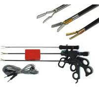 Pinze bipolari laparoscopiche 5 mm x 330 mm Inst Set di 4 pezzi ISO MFG CERT ...