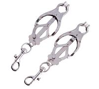 Pinze Capezzoli Pettorali in Metallo Giochi sessuali per lei e lui Giocattoli sessuali per lui Morsetti per capezzoli Lunghezza 14cm capezzoli sexy bdsm bondage giocattoli sessuali donne FOPS I06-3