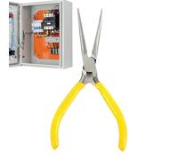 Pinze con becco a punta e lunga Utensile Appuntito Spellafili E Serraggio | Pinze con Becco Allungato per Casa Industria Edilizia Officina Automotive Elettricisti Tecnici Meccanici Giallo