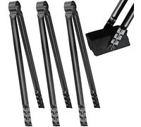 Pinze da Barbecue Lunghe,Forreen 3 Pezzi Pinze per Carbone Professionali Multifunzione Premium Metallo Pinze da Cucina per Barbecue Picnic Camino Stufa Camino,Nero