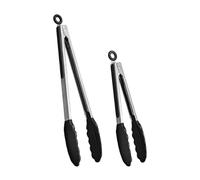 Pinze Da Cucina | 2 Pezzi Pinze Per Alimenti Antiaderenti | Antiscivolo Resistenti al Caldo per Friggere Grigliare Servire Insalate Buffet Festa Campeggio Cucina