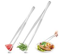 Pinze da Cucina,25 cm e 30cm Pinza Cucina Professionali,Pinze Cucina in Acciaio Inossidabile,Barbecue Pinzette da Cucina,Multifunzione,per Una Presa Salda, Adatte per Chef,Bistecche,Barbecue,Cucinare