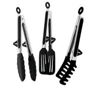 Pinze da cucina 3 pezzi resistenti al calore - Pinze da servizio in silicone | Utensili da cucina Buffet Restauro Casa Giardino Campeggio Ristorante Barbecue Grill | Strumento alimentare