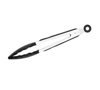 Pinze Da Cucina Barbecue Pinze da cucina in silicone, tenaglie da servizio for cucinare, acciaio inossidabile BBQ. Cucinando la griglia che blocca le pinze alimentari Pinze Per Grigliare(Black)