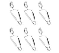 Pinze da Cucina in Acciaio Inox a Molla 6 Pezzi Argento