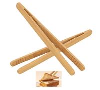 Pinze Da Cucina in Legno, Pinze Classiche Riutilizzabili in Bambù, Utensili Da Cucina in Legno Per Tostapane, Frutta, Pane E Sottaceti - Set Di 2 Pinze Di Ideali Per Formaggio, Pancetta E Snack