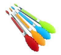 Pinze da cucina in silicone da 20,3 cm, con punte piccole, per servire insalata, grigliare, friggere