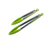 Pinze da Cucina,Kitchen Pinze Cucina Resistenti al Calore Per La Cottura Servire Barbecue Buffet Insalata Ghiaccio Forno 2PCS,Verde