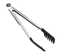 Pinze da cucina. Morsetti in acciaio inox. Viene fornito con una punta in silicone, una maniglia senza slittamento e una clip di bloccaggio. Resistente al calore. per cucinare, servire
