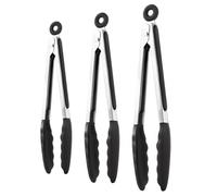 Pinze Da Cucina - Pinza Di Cucina, Pinza Per Cibo A 3 Pezzi, Clip Da Servizio In Acciaio Inossidabile Con Punte In Silicone, Utensili Per Cucine Antiadere
