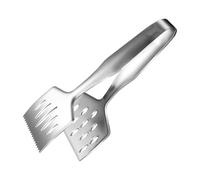 Pinze da cucina - Pinze in acciaio per capovolgere pesce, design ergonomico, resistenti al calore, utensili da cucina multiuso per friggitrice e servizio a buffet
