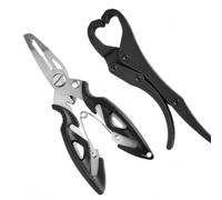 Pinze da pesca con pinza ad anello diviso punta e taglierina per lenza, strumento multiuso per la rimozione dell'amo da pesca in acciaio inossidabile