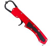 Pinze da Pesca in Lega di Alluminio con Lanyard - Rimozione per ami e Anelli Apribili - per attrezzo Multifunzione Leggero 23.5cm(Red)