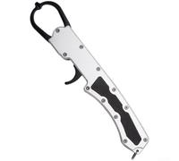 Pinze da Pesca in Lega di Alluminio con Lanyard - Rimozione per ami e Anelli Apribili - per attrezzo Multifunzione Leggero 23.5cm(Silver)