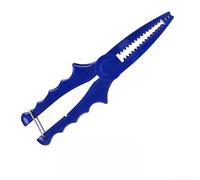 Pinze da pesca in plastica ABS, leggera, antiscivolo, impugnatura ergonomica, mascella da 6 cm, strumento portatile per pesca d'acqua dolce e salata (blu)