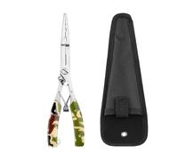 Pinze da pesca multifunzionali a bocca dritta estesa per lenza di pesce forbici dispositivo di controllo del pesce in acciaio inossidabile ABS Spring-Assist Jaw manico antiscivolo serratura strumento