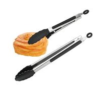 Pinze da portata, 2 pezzi, resistenti al calore | Pinze per bistecche, per casa, cucina, campeggio, griglia, insalata, buffet, friggere