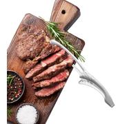 Pinze da portata in acciaio inox, pinze da cucina, un pezzo unico, pratico utensile per servire, barbecue, buffet, insalata, cucina, formaggio, pane, bistecca, utensili da cucina (26 cm)