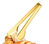Pinze da portata per barbecue - Design semicircolare in acciaio inossidabile con forte impugnatura a molla per girare e servire facilmente il cibo, pratico gadget da cucina per grigliare carne,