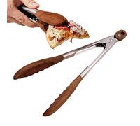 Pinze Da Servizio | 30 Cm Utensile Da Cucina Antiscivolo Con Blocco - Pinze Per Alimenti In Legno,Per Cucina Insalata Barbecue Griglia Pane Toast Pasta Buffet Pesce Ristorante Casa Picnic