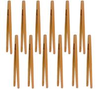 Pinze di bambù,12 Pcs Pinze legno cucina Pinza in legno di bambù Pinze da cucina in bambù Pinza alimentare in bambù,per Cucinare, Pane, Tè Alla Frutta
