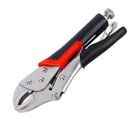 Pinze di bloccaggio per talpe, resistenti, regolabili, tipo C, con ganascia curva, pinze autobloccanti, per condutture elettriche, manutenzione auto, nero e rosso (125 mm)
