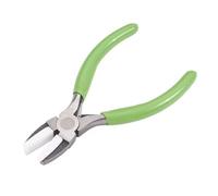 Pinze for gioielli in acciaio al carbonio, pinze a becco piatto rosse con copertura for strumenti for la creazione di gioielli, 1 pz.(135x79x10mm)
