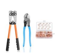 Pinze For Terminali A Tubo Hex Crimp Tools HX-50B 6-50mm2/AWG 10-0 Multitool Batteria Capocorda Cavo Utensili Manuali Crimpatura Precisa(50B-130 Terminal O)