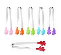 Pinze Forma a Mano Antiscivolo,6 PCS Pinze A Forma di Mano in Silicone Pinze Silicone Pinze da Cucina in Silicone Antiscivolo Pinze da Cucina per Zucchero Biscotti Insalata Bar Buffet