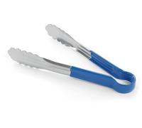 HENDI Pinze da portata HACCP, manico rivestito nei colori HACCP, pinze da cucina, pinze per alimenti, pinze per barbecue, pinze da servizio, 300 mm, acciaio inox, blu