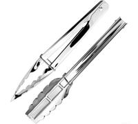 Pinze in acciaio inox 430 progettate per lanciare bistecche per gestire il pane e servire cibi caldi sulla griglia o sul fornello (portafoglio corto 23 cm)
