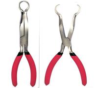 Pinze in lega di acciaio per auto, con ganascia filettata e manico ergonomico con angolo di 45 gradi e testa dritta per utensili a scintilla (curva a 45°)