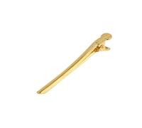 Pinze in metallo a forma di becco d'anatra, pinze a coccodrillo ricci, supporto per parrucchiere, colore: oro