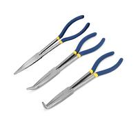 Pinze multiuso a becchi lunghi da 28 cm, punta dritta ad ago 0/45/90 gradi curva a bocca piatta ergonomica per riparazioni elettroniche