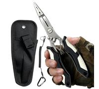 Pinze per ami da pesca multifunzione in acciaio inox, resistenti a | Taglierina linea, attrezzatura da pesca per lago, ruscello, bordo mare, acqua dolce