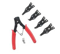 Pinze per anelli di sicurezza 4 in 1 Pinze ad ago Pinze di fissaggio Anelli di fissaggio per rimozione dell'estrattore Anelli di bloccaggio Alberi intercambiabili Ganasce di fissaggio