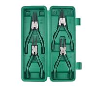 Pinze per anelli di sicurezza di grado industriale, in acciaio al carbonio, accurate e dritte, con ugello curvo, set di molle antiscivolo, 4 pezzi
