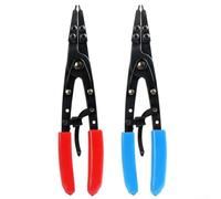 Pinze per anelli elastici resistenti da 25,4 cm con punte intercambiabili, realizzate in acciaio 45# con trattamento termico, manico ergonomico e molla regolabile per la rimozione interna degli anelli