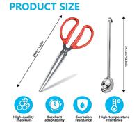 Pinze per camino in ghisa con paletta a pellet per griglie a pellet MesaXL e pel